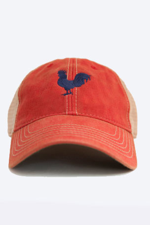 KC Trucker Hat Red Dirty Wash 