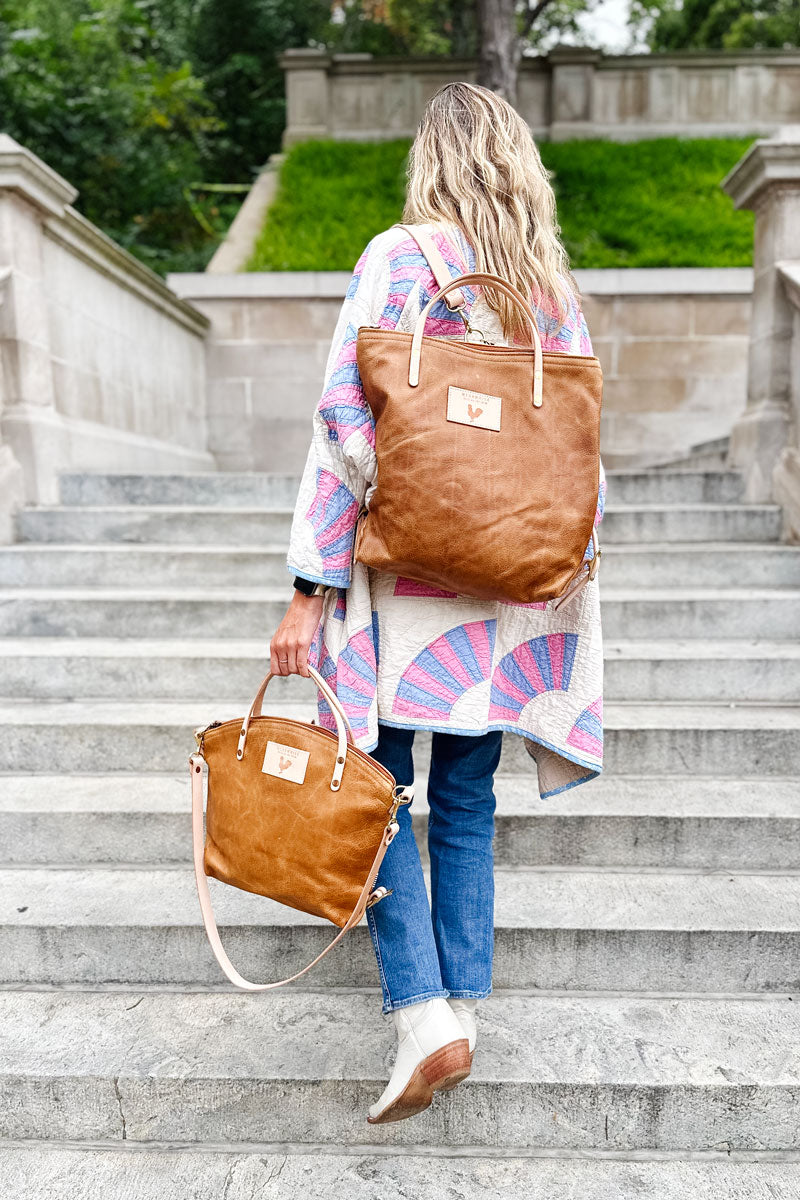 Camel Leather Backpack | Meanwhile Back on the Farm