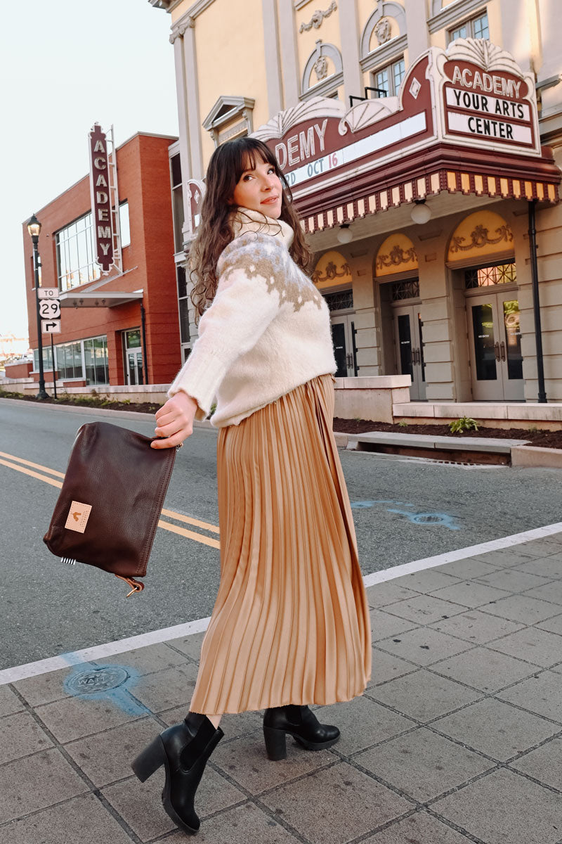 Brown Leather Crossbody Purse