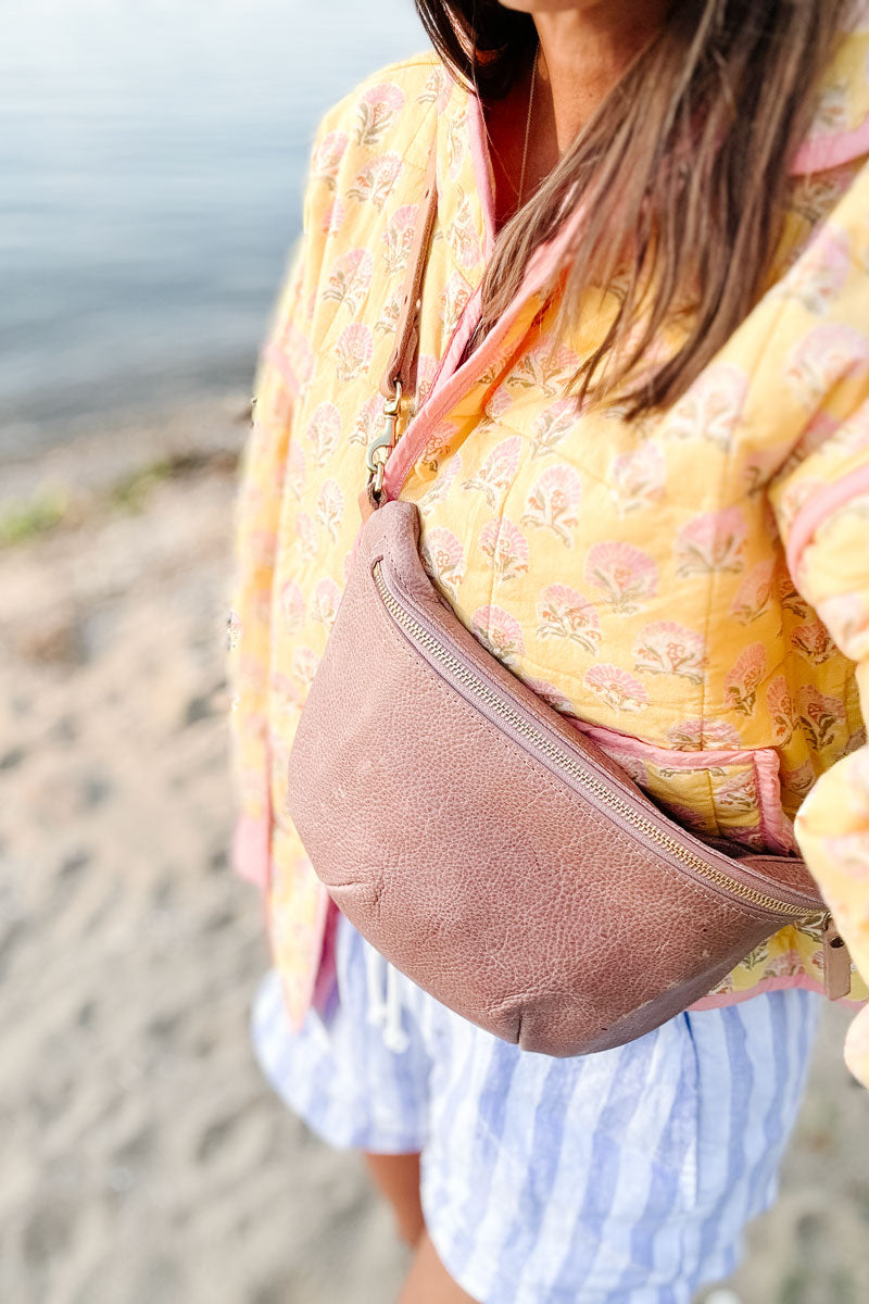 A pink fashion fanny pack