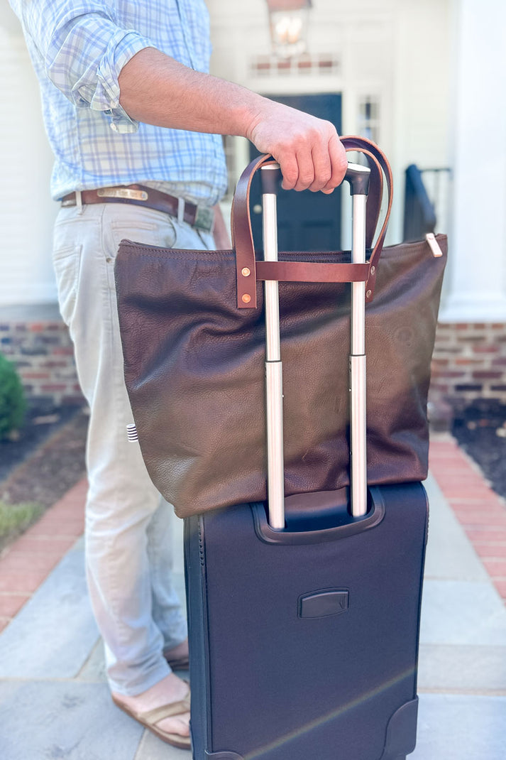 Mocha Tuscan Leather Adventure Travel Bag | Brown Leather Travel Bag