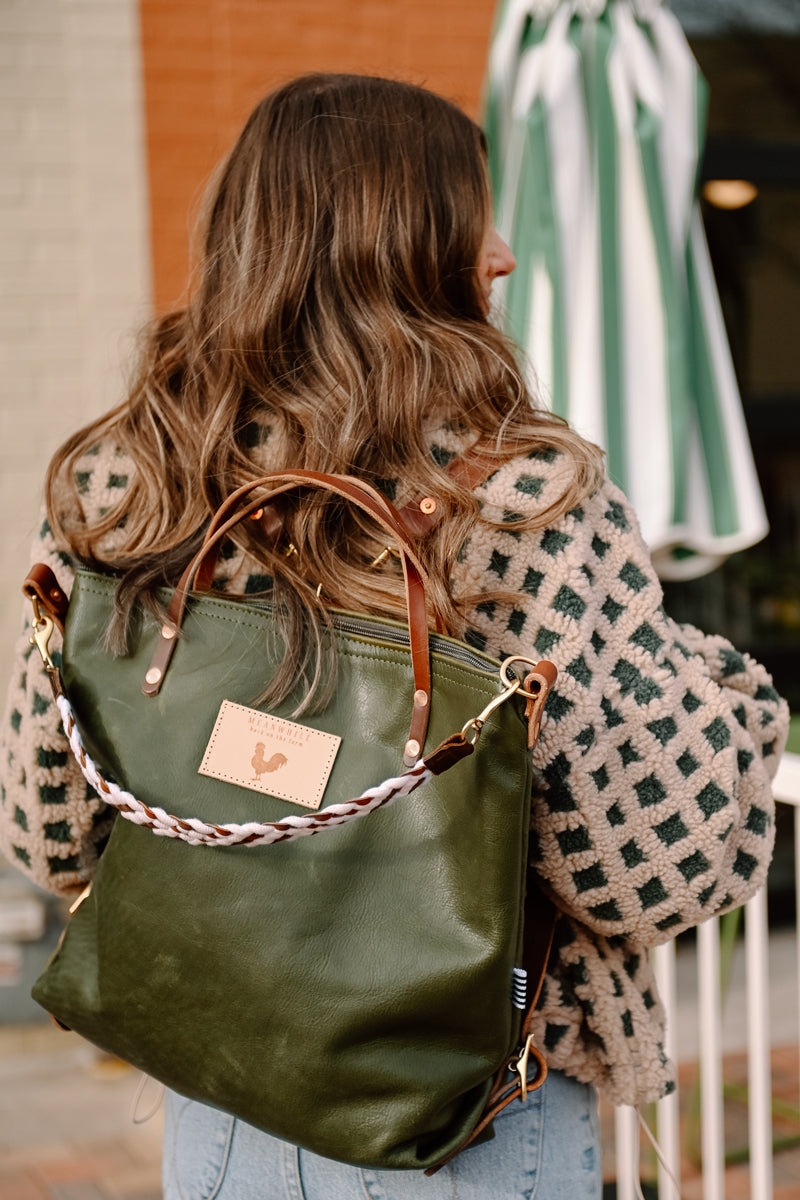 Hunter Green Leather Original Backpack