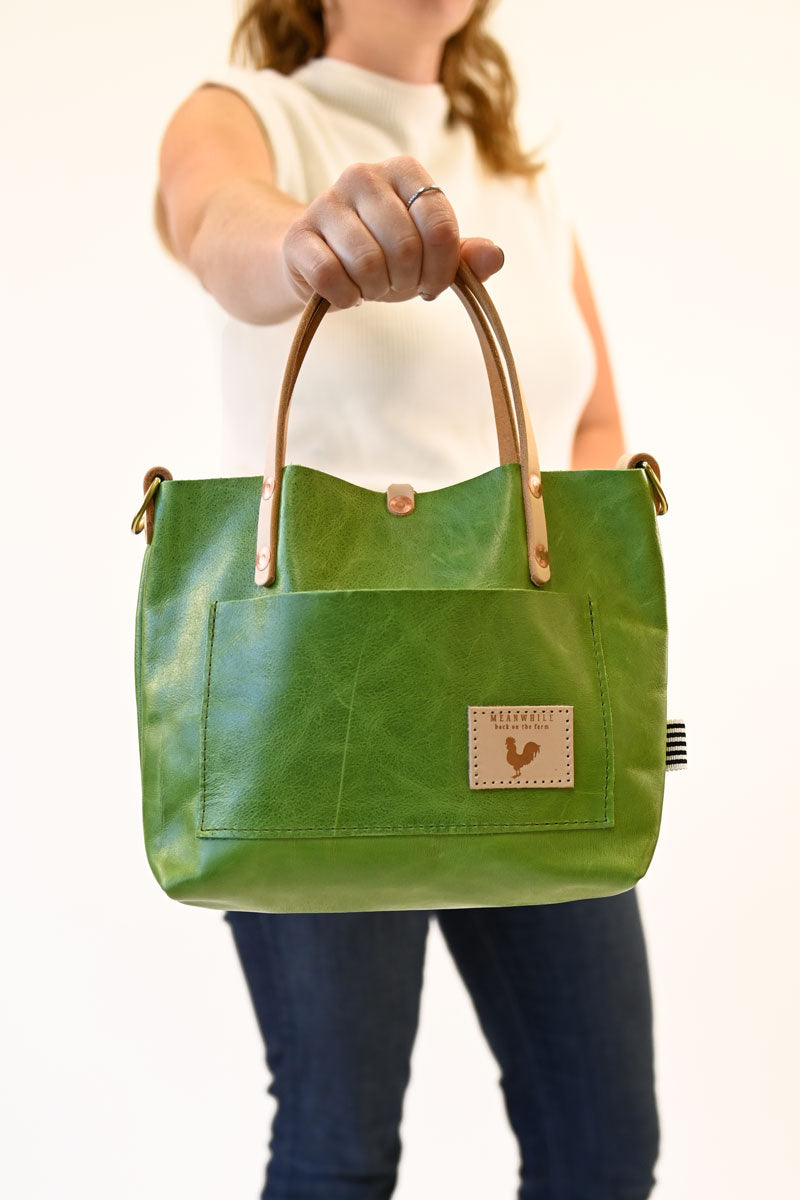 ARCHIVE - Lime Green Leather Mini Tote