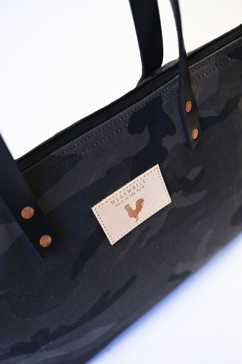 ARCHIVE - Graphite Camo Waxed Canvas Weekend Bag