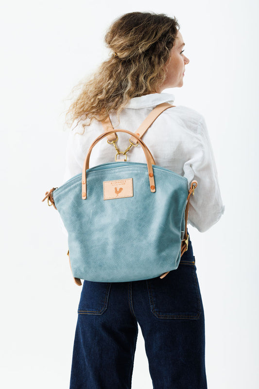 Camel Leather Small Tote | Meanwhile Back on The Farm