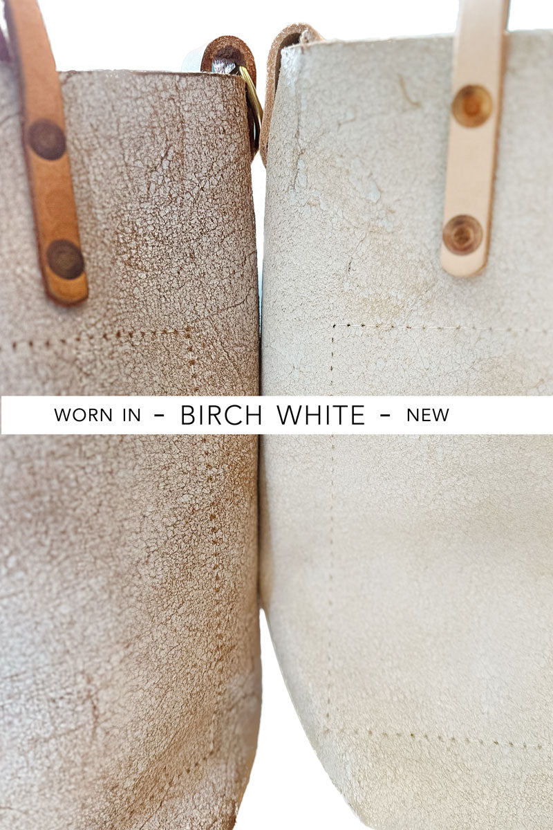Birch White Leather Sling Bag