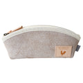 Birch white cosmetic bag with zippered top