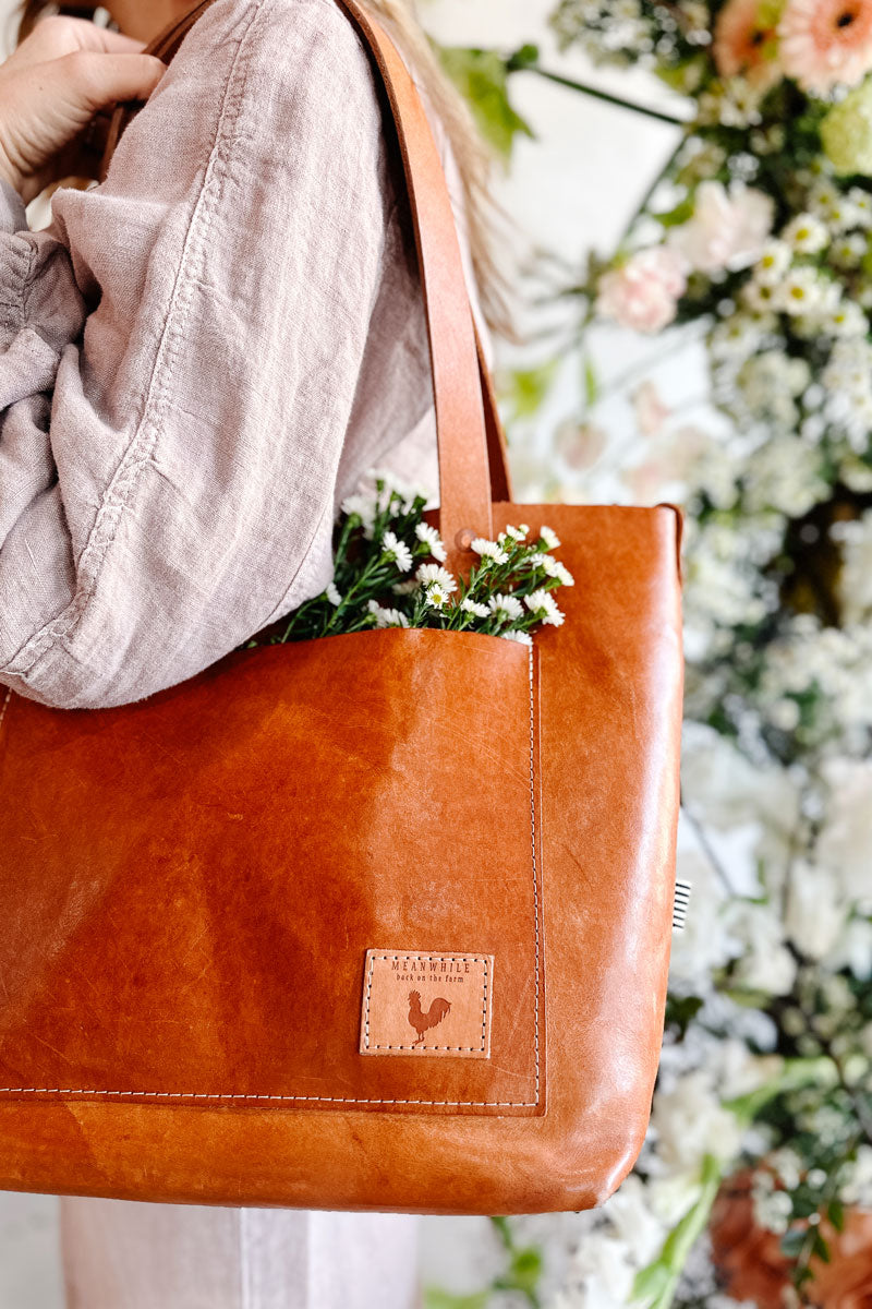 Handmade leather tote good