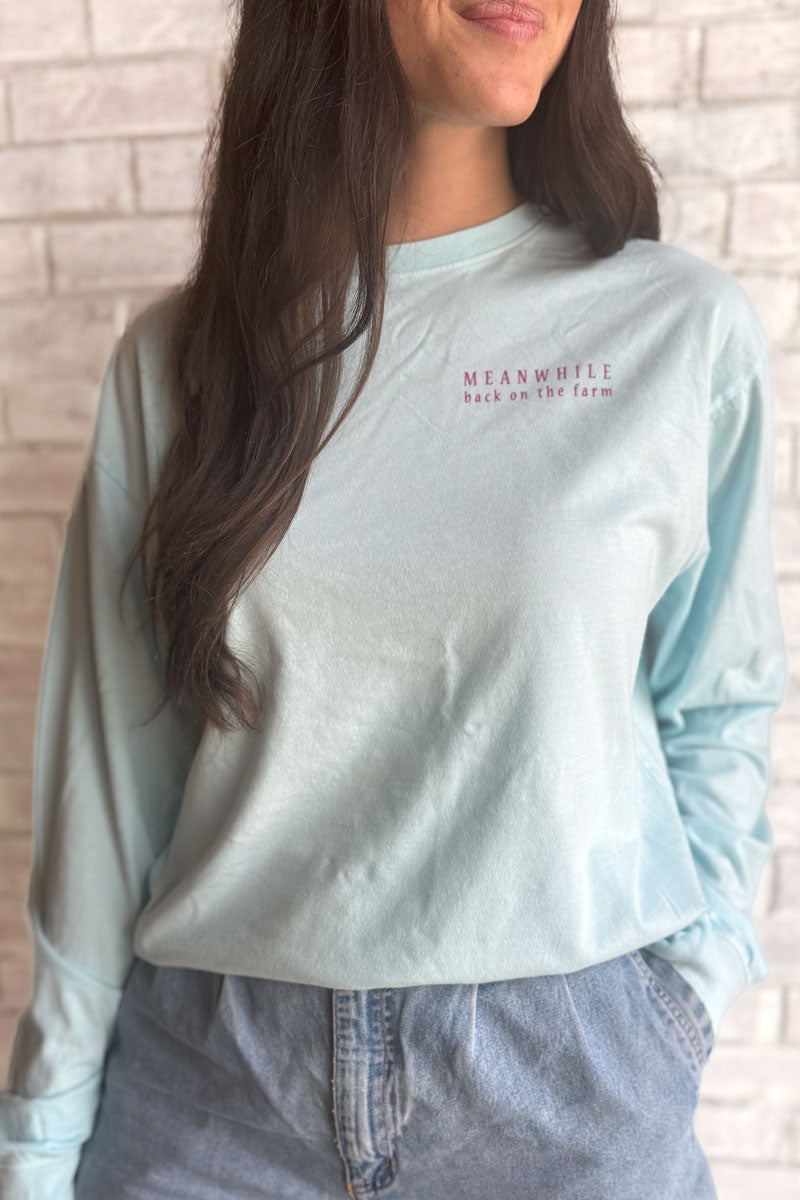Meanwhile Bags For Days Light Blue Long Sleeve T-shirt