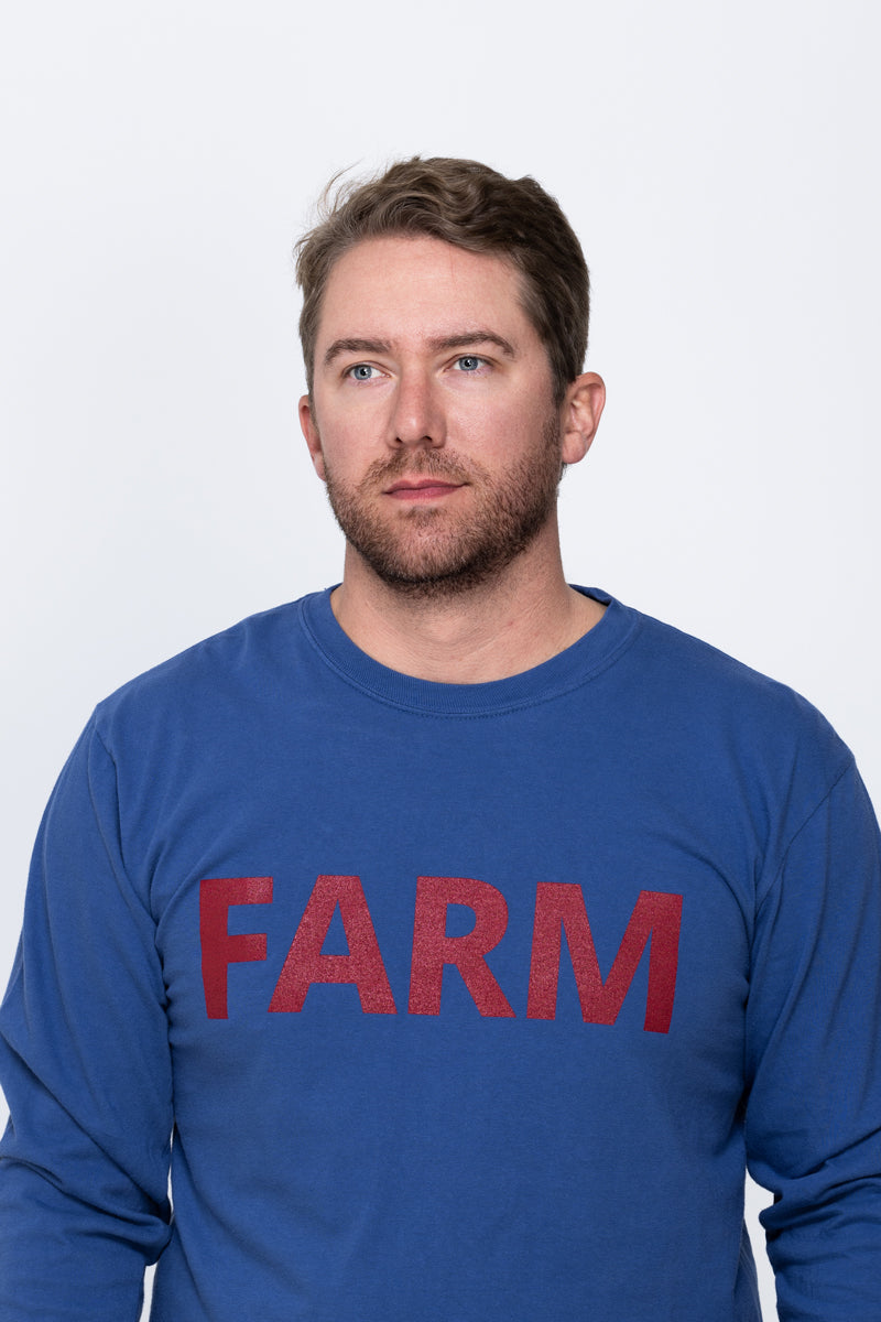 FARM Navy Unisex Long Sleeve Tee