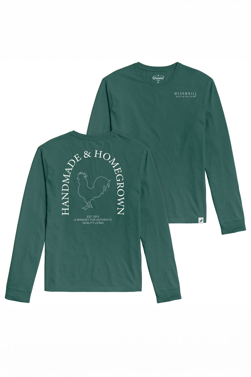 Handmade & Homegrown Vintage Hunter Green Green Unisex Long Sleeve Tee