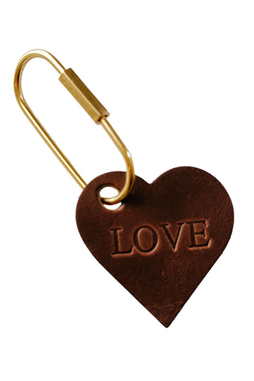 Leather Heart Bag Charm