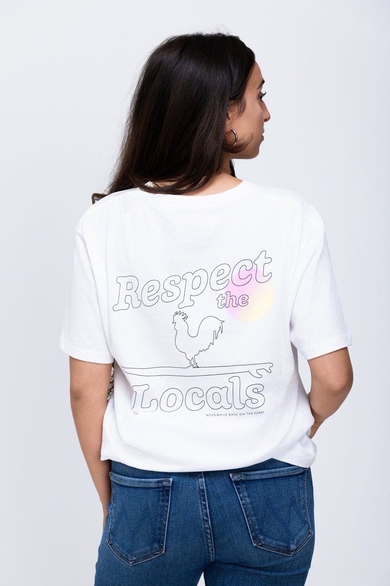 Respect the Locals White Short Sleeve Unisex Tee