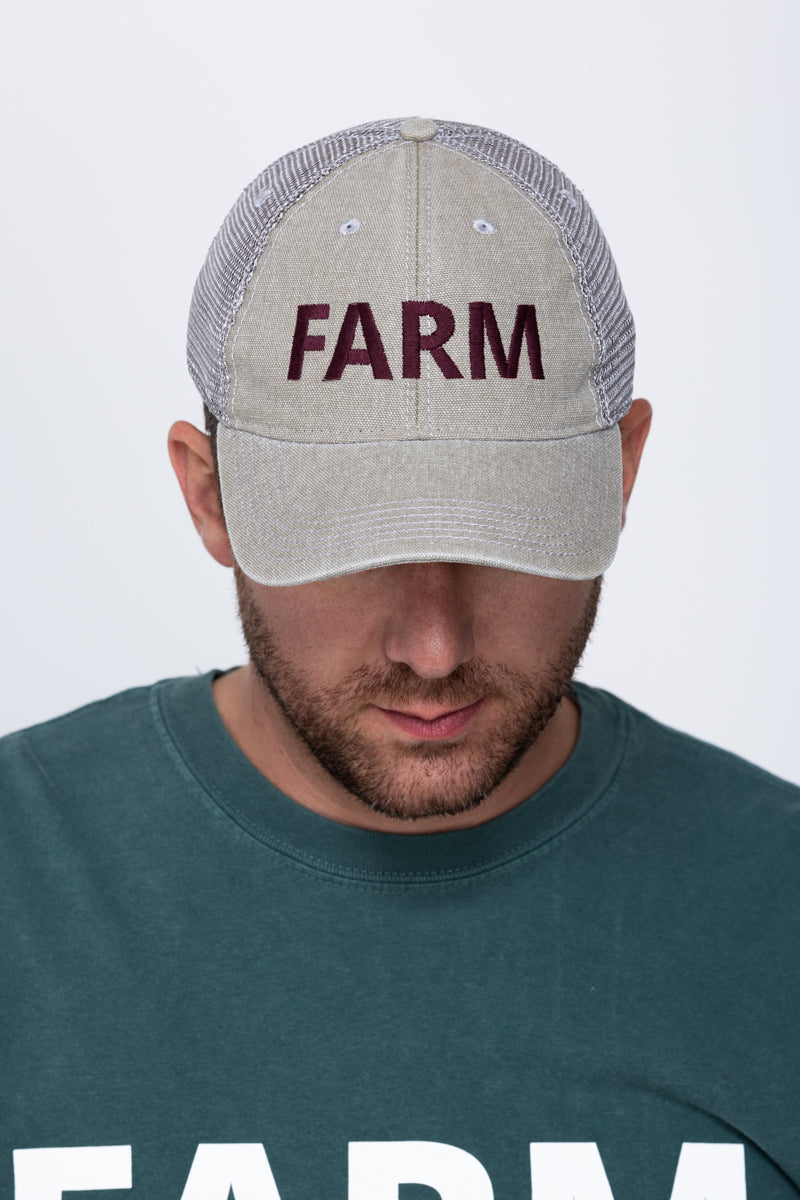 FARM Vintage Gray Unisex Trucker Hat