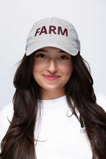 FARM Vintage Gray Unisex Trucker Hat