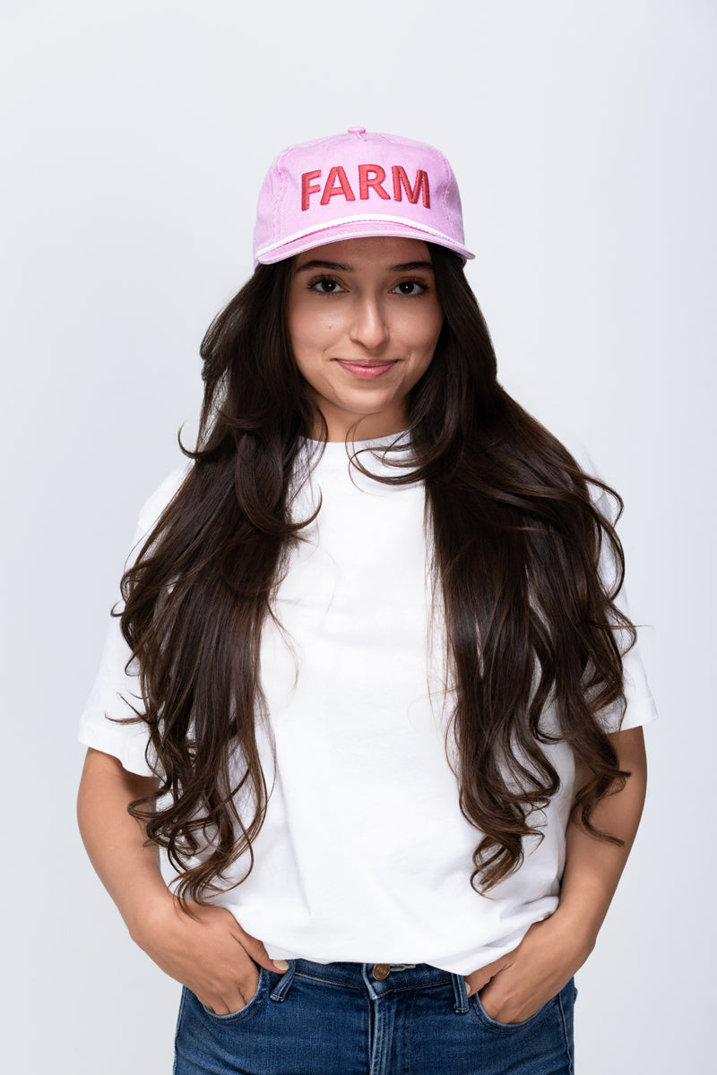 FARM Pink Skully Trucker Hat